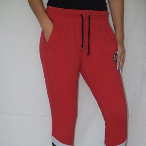 PINK red and black joggers